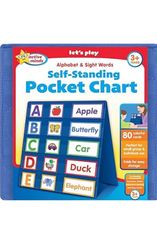 Active Minds - Alphabet & Sight Words Self-Standing Pocket Chart Pamphlet